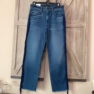 3XI N.Y.C. HIGHER GROUND BOYFRIEND Spanish Fringe ,Cropped High Rise JEAN ,Lady